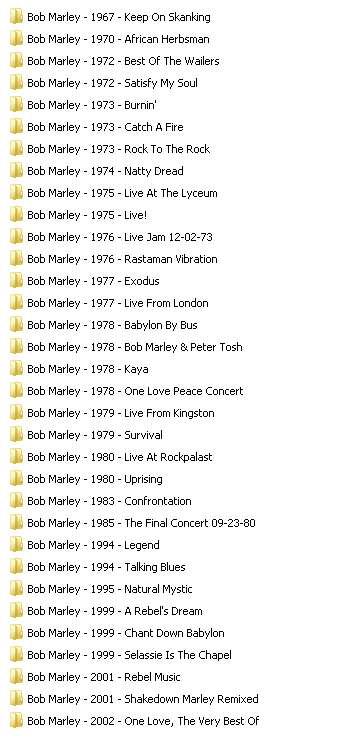 Bob Marley Diskografi